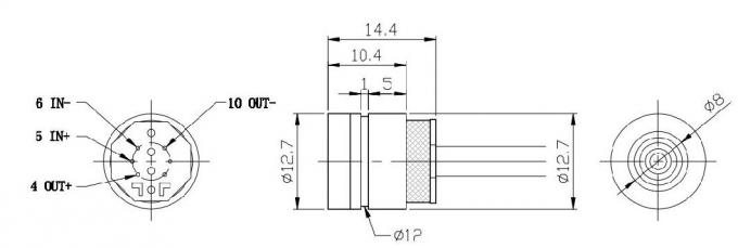 HT13V Mini Transmisor de presión 13 mm Tipo de diafragma de silicio Transmisor de nivel 4