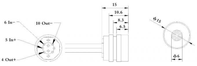Sensor de presión de silicio OEM de 15 mm con hilo de 1/4 npt para la medición del nivel del líquido 0