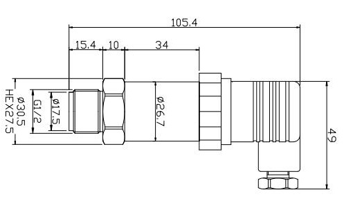 BPHT24 Transductor de presión del diafragma de descarga Sensor de presión de acero inoxidable 4-20mA 2
