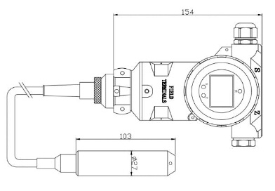 BHZ93420III Transmisor de nivel de agua Transmisor de nivel inteligente de acero inoxidable 2