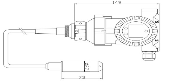 BHZ93420-III Sensor de nivel de líquido Transmisor 0,1% de precisión Sensor de nivel de agua 4 20ma 1