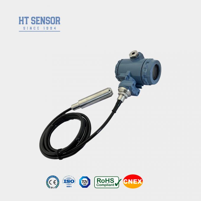 Sensor de nivel de agua de pantalla LCD LED 24VDC Transmisor de nivel sumergible 0