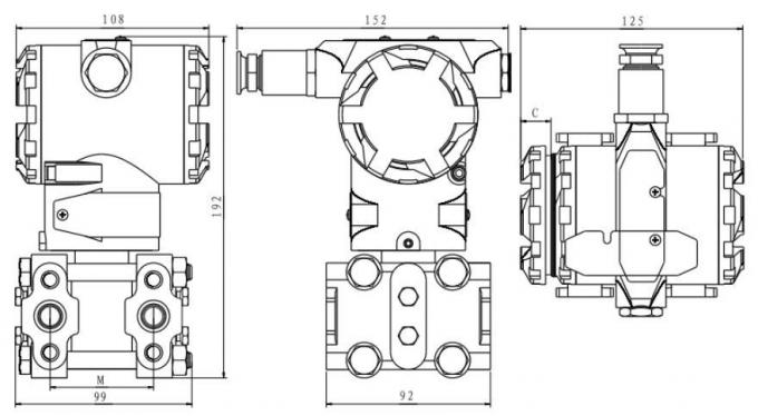BP3351 Sensor de transmisión de presión diferencial de capacidad de 24 V 1