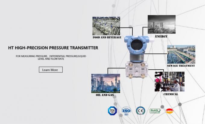 Transmisor de presión del diafragma Tipo de brida Transductor de presión diferencial capacitivo 0