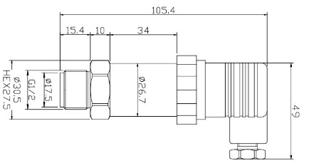 4-20mA señal analógica sensor de presión industrial sensor de presión de diafragma sanitario 0