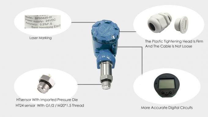 BPHT24-IX Sensor de presión del diafragma de descarga OEM Sensor de presión de líquido sanitario 3