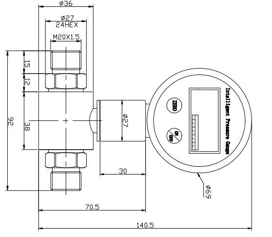 BPZ2008 Transmisor de presi&oacute;n diferencial medidor de presi&oacute;n de agua Sensor de transmisi&oacute;n de presi&oacute;n 1