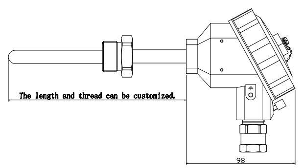 BT93420 4 20ma Sensor de temperatura PT100 Transductor de presión de alta temperatura para mediano 0